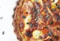 Savory Pumpkin Goat Cheese Quiche