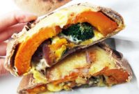 Autumn Pumpkin Calzone with Broccoli and Creamy Cheeses