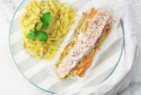 Parchment Baked Salmon with Leeks and Carrots