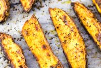 Golden Crispy Sweet Potato Wedges