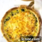 the perfect yellow quiche Florentine with cheese and spinach