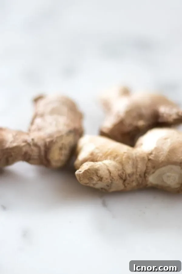 close up of fresh ginger