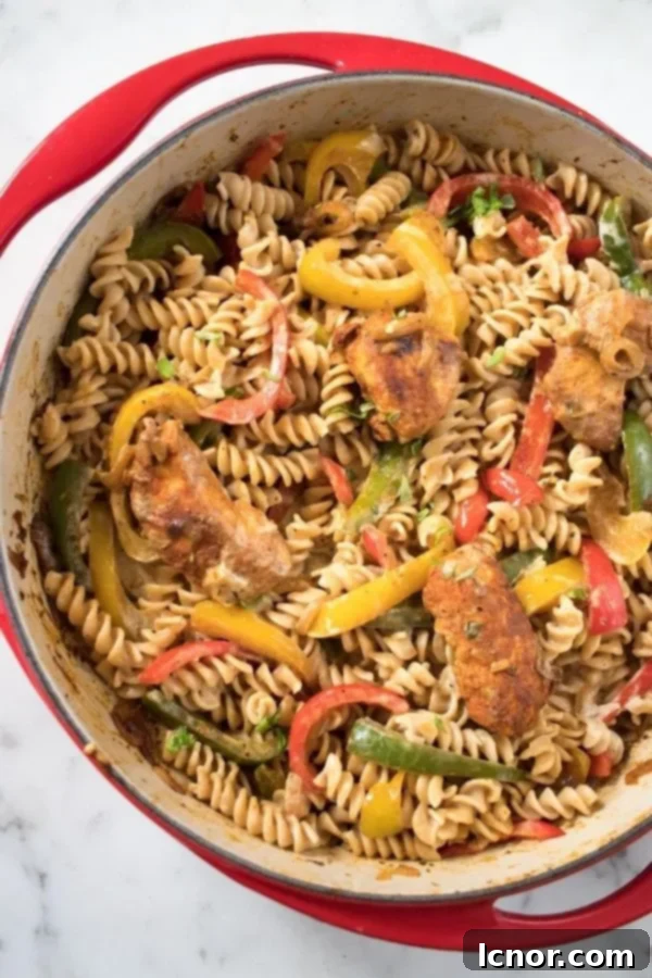 Creamy Jamaican Rasta Pasta with Jerk Chicken and Colorful Bell Peppers