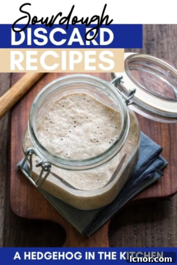 A visual guide for sourdough discard recipes, perfect for Pinterest.