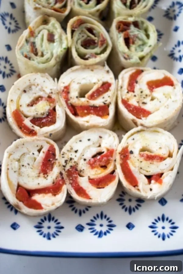 Pinwheel Sandwiches - Mozzarella Pinwheels
