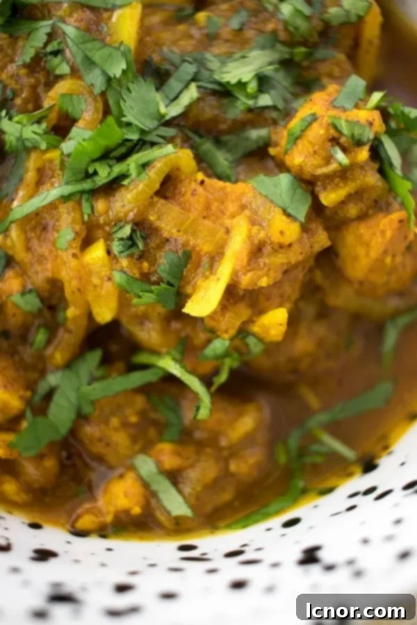 close up of Nepali chicken curry