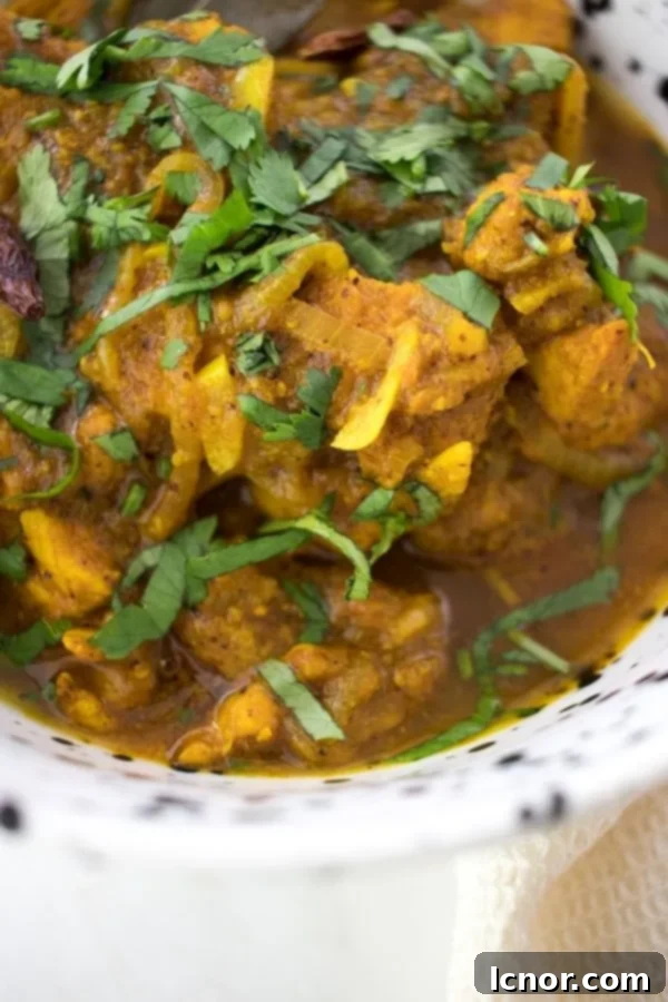 close up of Nepali chicken curry