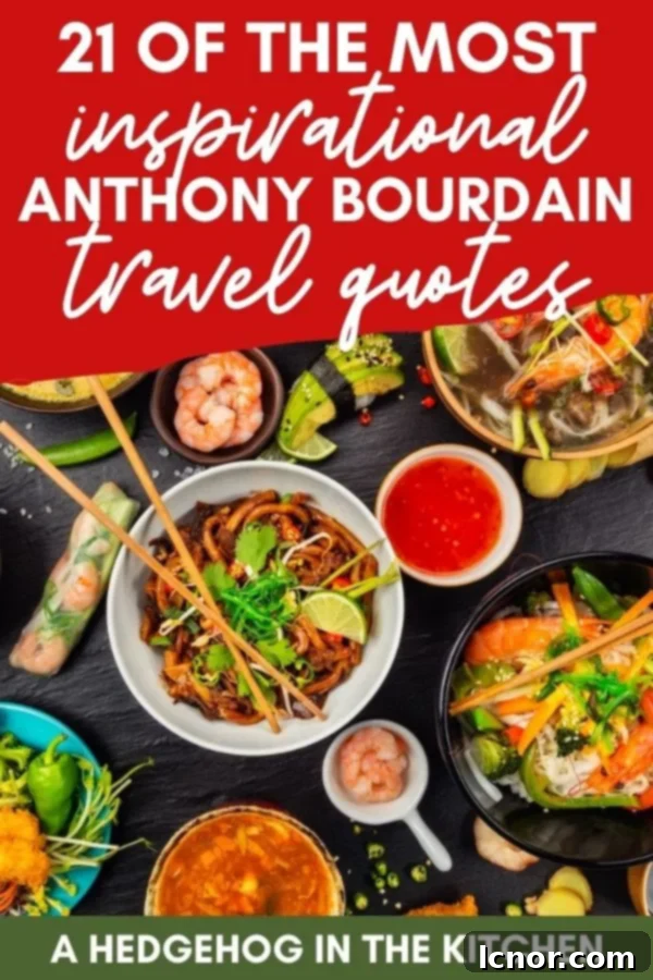 Anthony Bourdain travel quotes to inspire your journey and culinary exploration