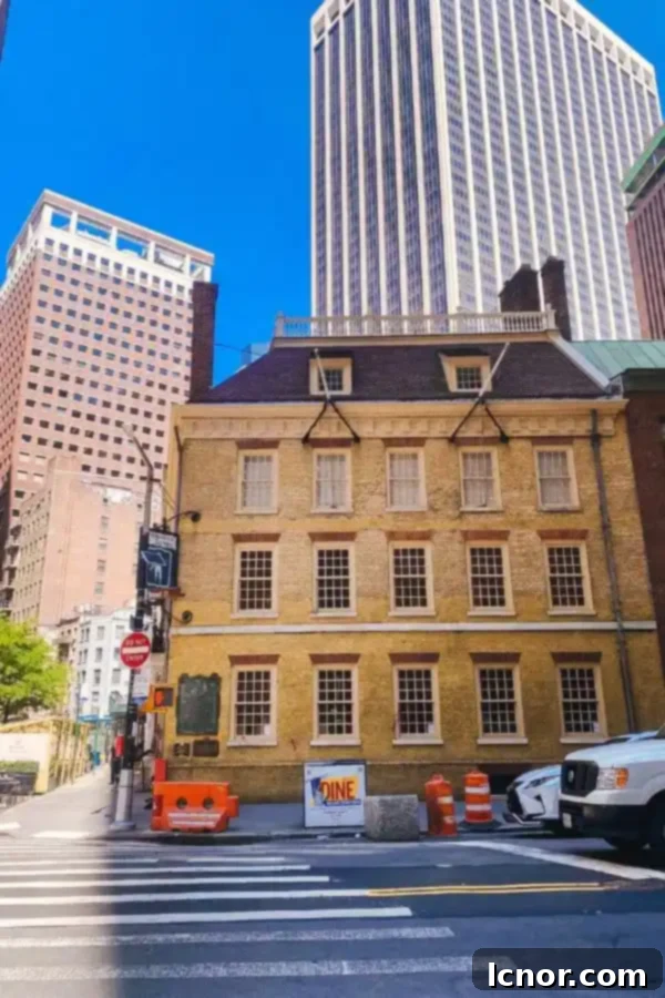The historic Fraunces Tavern in New York City, a must-visit for a 4-day itinerary.