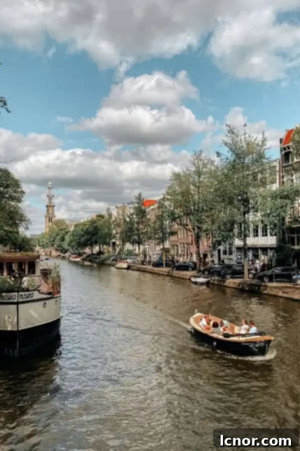 A beautiful canal boat cruise at night in Amsterdam, a highlight of any trip