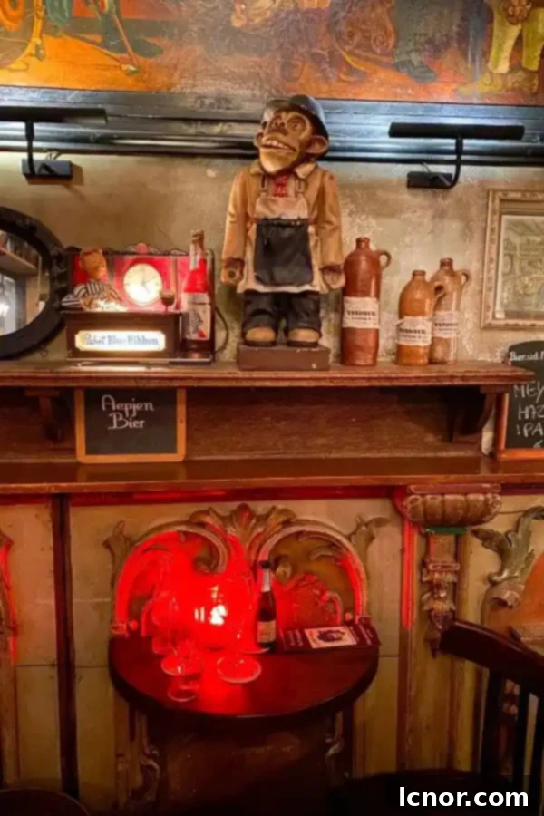 The historic Monkey Bar (In't Aepjen), a unique brown bar in Amsterdam