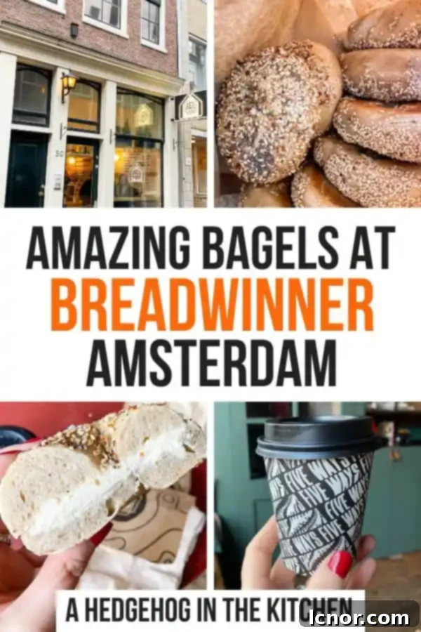 Pin for later: A visually appealing image of delicious bagels from Breadwinner Amsterdam, perfect for saving to your travel or food Pinterest board.