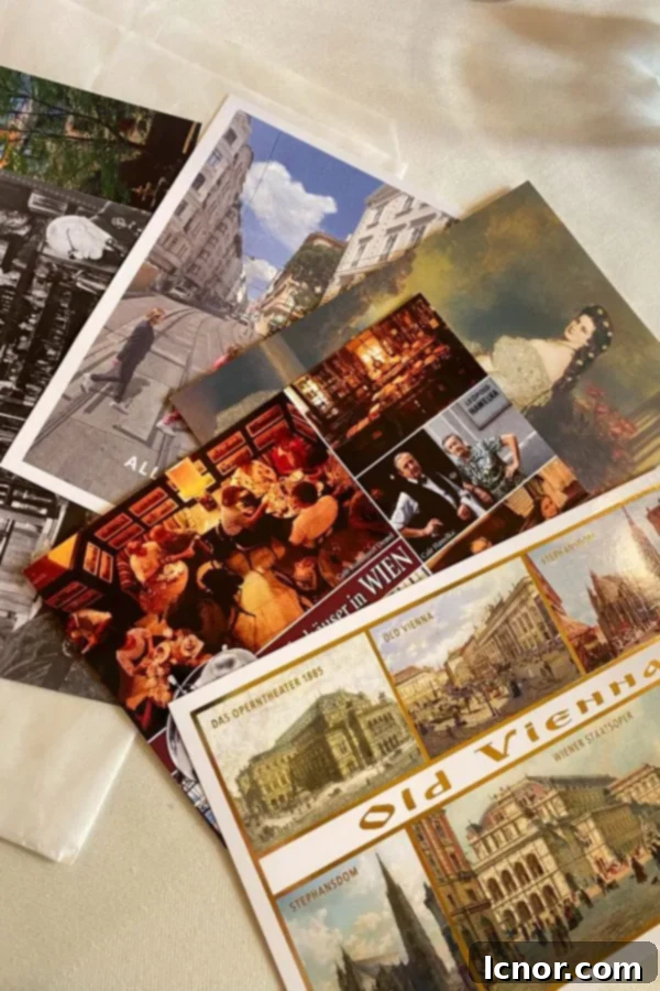 Romantic things to do in Vienna Austria, sending ourselves postcards from our trip, couple writing