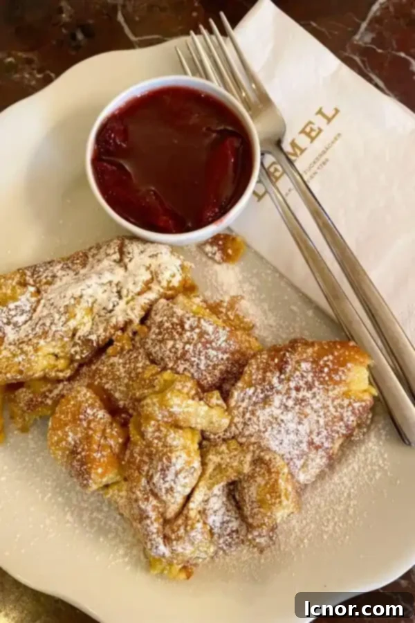 Kaiserschmarrn from Demel, Vienna, Austria, a romantic breakfast