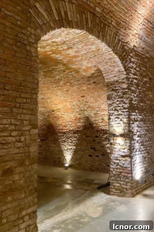 walls of the Schlumberger Wine Cellar in Vienna Austria
