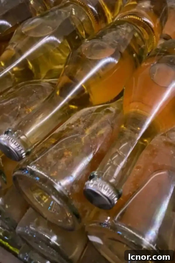 close-up of sparkling wine being made at Schlumberger Wine Cellar in Vienna, Austria