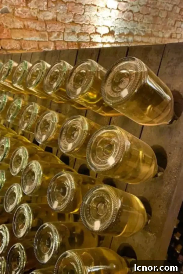 bottles of sparkling wine at the Schlumberger Wine Cellar in Vienna Austria