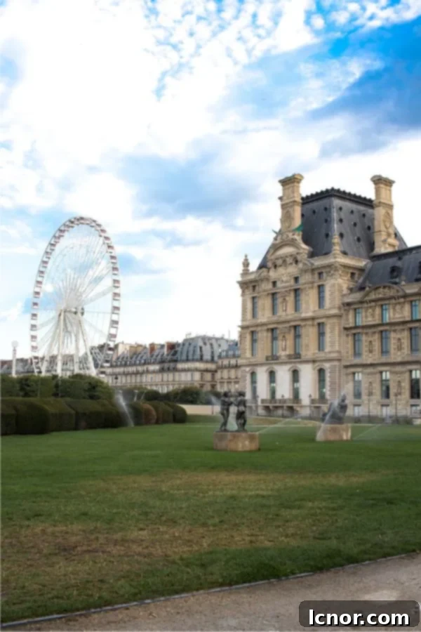 Summer in Paris in the Tuileries Gardens