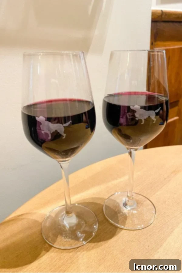 two glasses of wine at Willi's Wine Bar in Paris during the Summer
