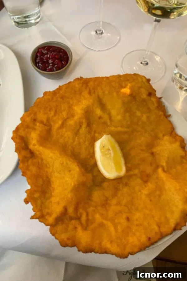 schnitzel in Vienna at Figlmuller