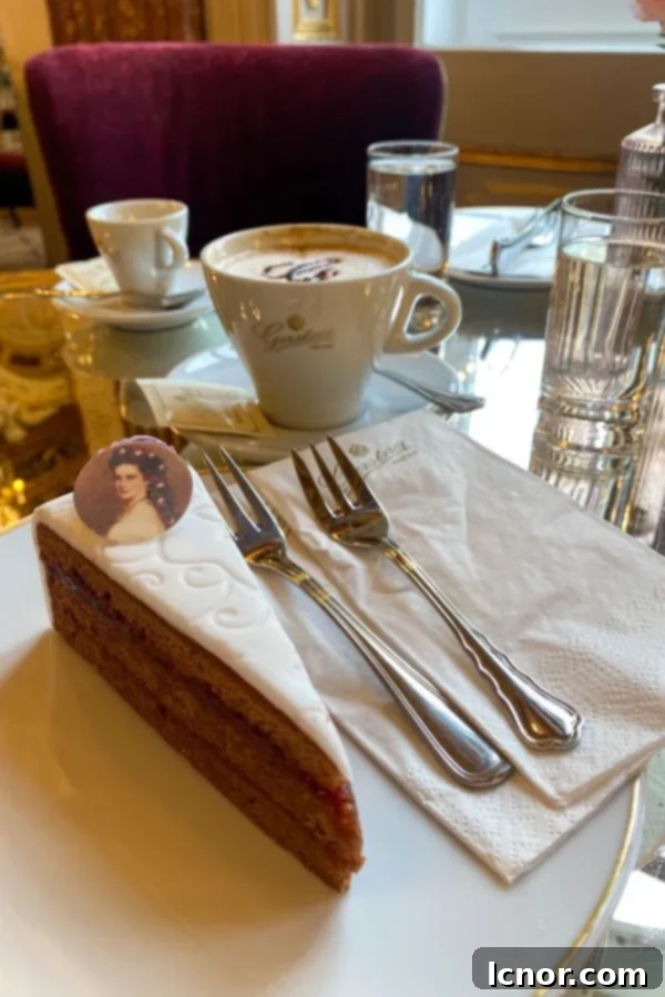 Sisi torte at Café Gerstner Vienna Austria