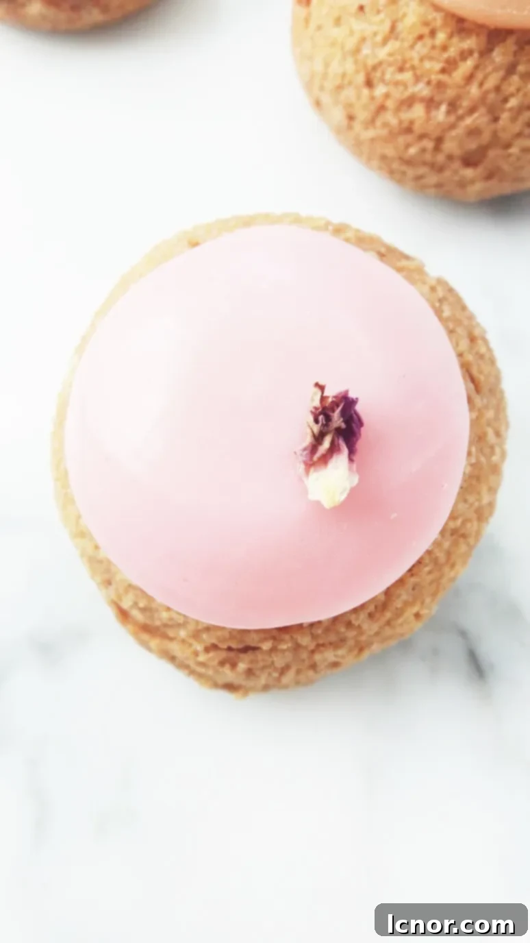 Popelini Paris. Perfect dessert choux, rose & raspberry, apple tatin & tapioca. Lovely with coffee or tea. | ahedgehoginthekitchen.com