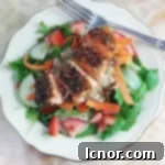 Coriander mint salmon terriyaki Summer salad