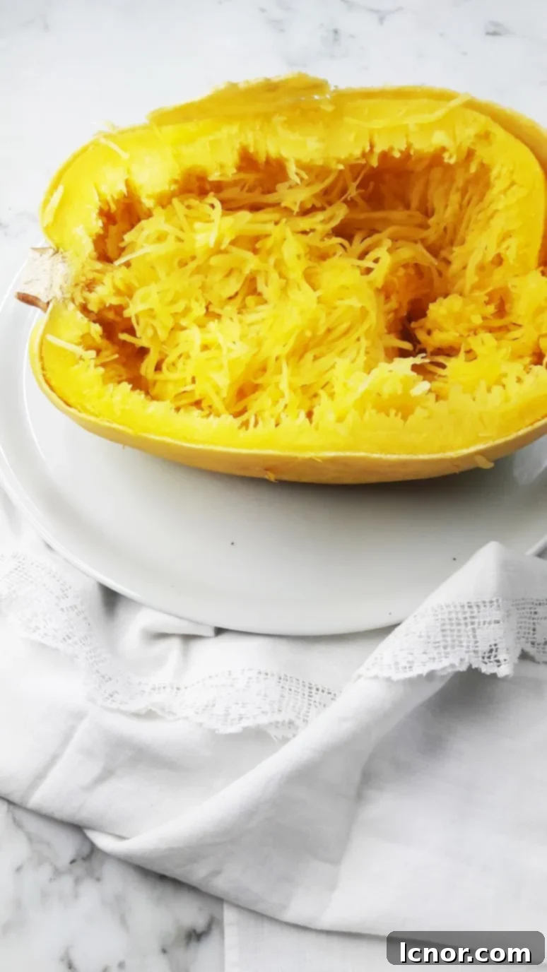 Spaghetti squash noodles. Gluten-free, tasty, surprising & beautiful. www.ahedgehoginthekitchen.com.
