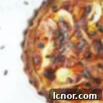 Pumpkin goat cheese quiche. A Hedgehog in the Kitchen. www.ahedgehoginthekitchen.com.