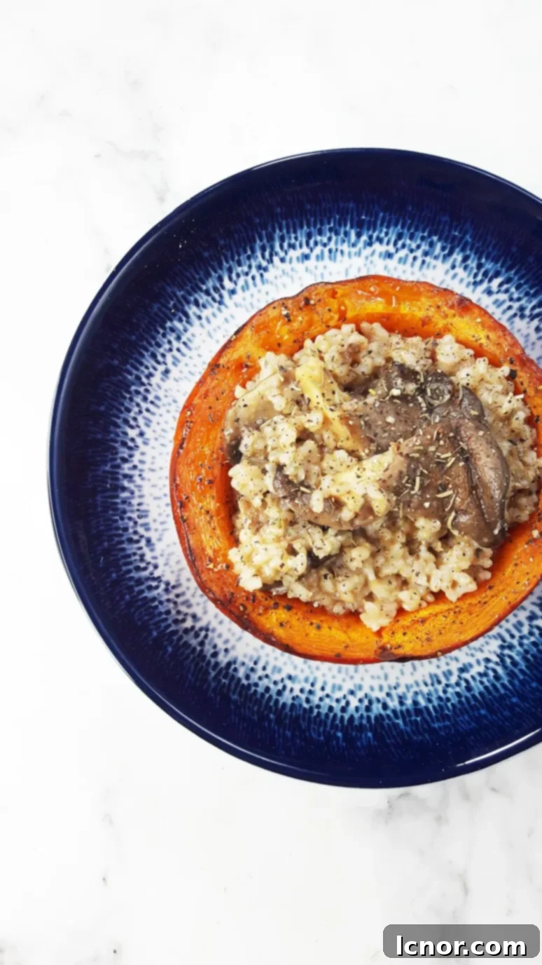 Pumpkin Mushroom Bowls + Brown Rice. A Hedgehog in the Kitchen. www.ahedgehoginthekitchen.com.