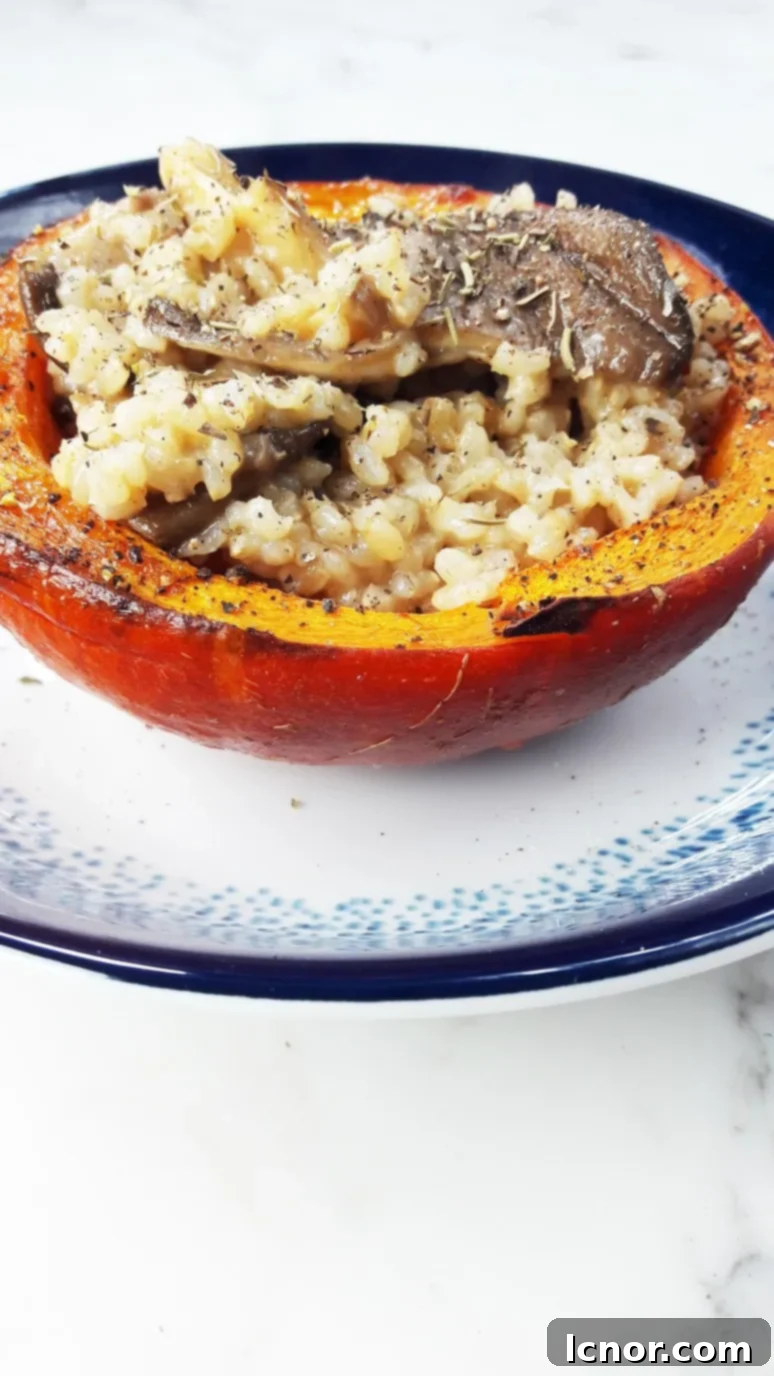 Pumpkin Mushroom Bowls + Brown Rice. A Hedgehog in the Kitchen. www.ahedgehoginthekitchen.com.
