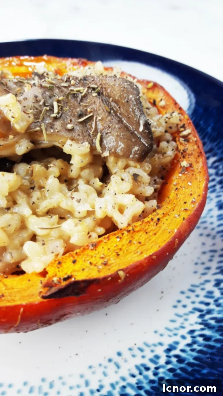 Pumpkin Mushroom Bowls + Brown Rice. A Hedgehog in the Kitchen. www.ahedgehoginthekitchen.com.