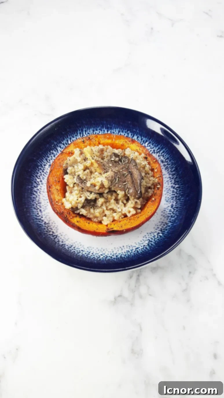 Pumpkin Mushroom Bowls + Brown Rice. A Hedgehog in the Kitchen. www.ahedgehoginthekitchen.com.