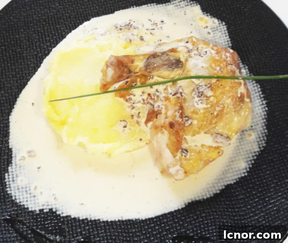 Guinea fowl with mashed potatoes at Le Comptoir du Boeuf. A Hedgehog in the Kitchen. www.ahedgehoginthekitchen.com.