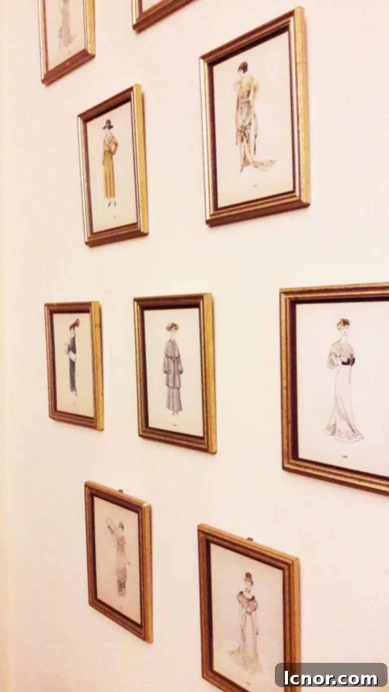 1930s fashion drawings at Villa Demoiselle. A Hedgehog in the Kitchen. www.ahedgehoginthekitchen.com.