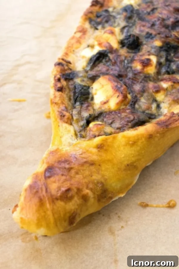 Spinach & Feta Turkish Pide (Vegetarian) 3 Turkish Pide with spinach and cheese 2