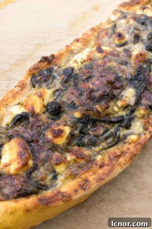 Spinach & Feta Turkish Pide (Vegetarian) 4 Turkish Pide Recipe