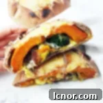 This pumpkin calzone recipe with broccoli, mozzarella and ricotta made us go 
