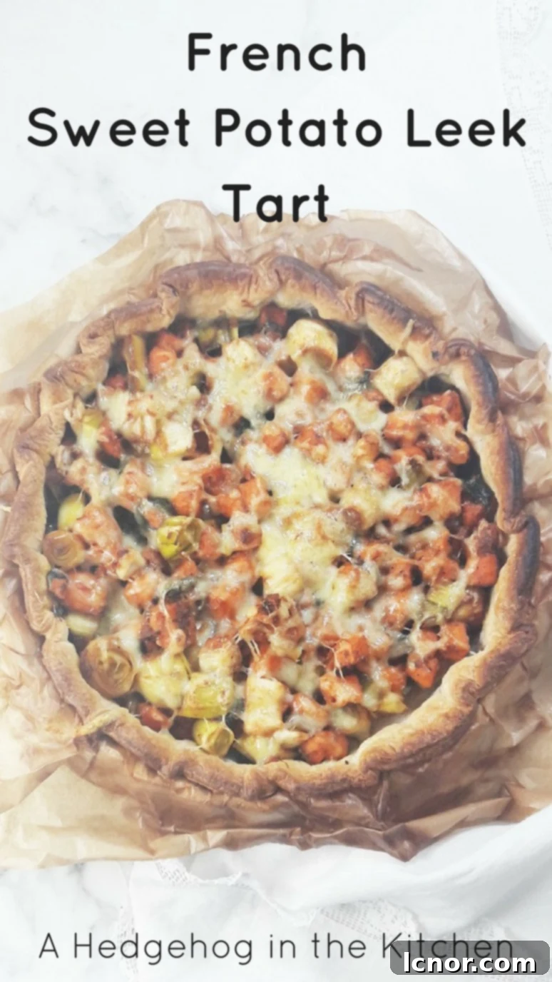 Sweet potato tart. This classic French tart is easy and delicious! | ahedgehoginthekitchen.com