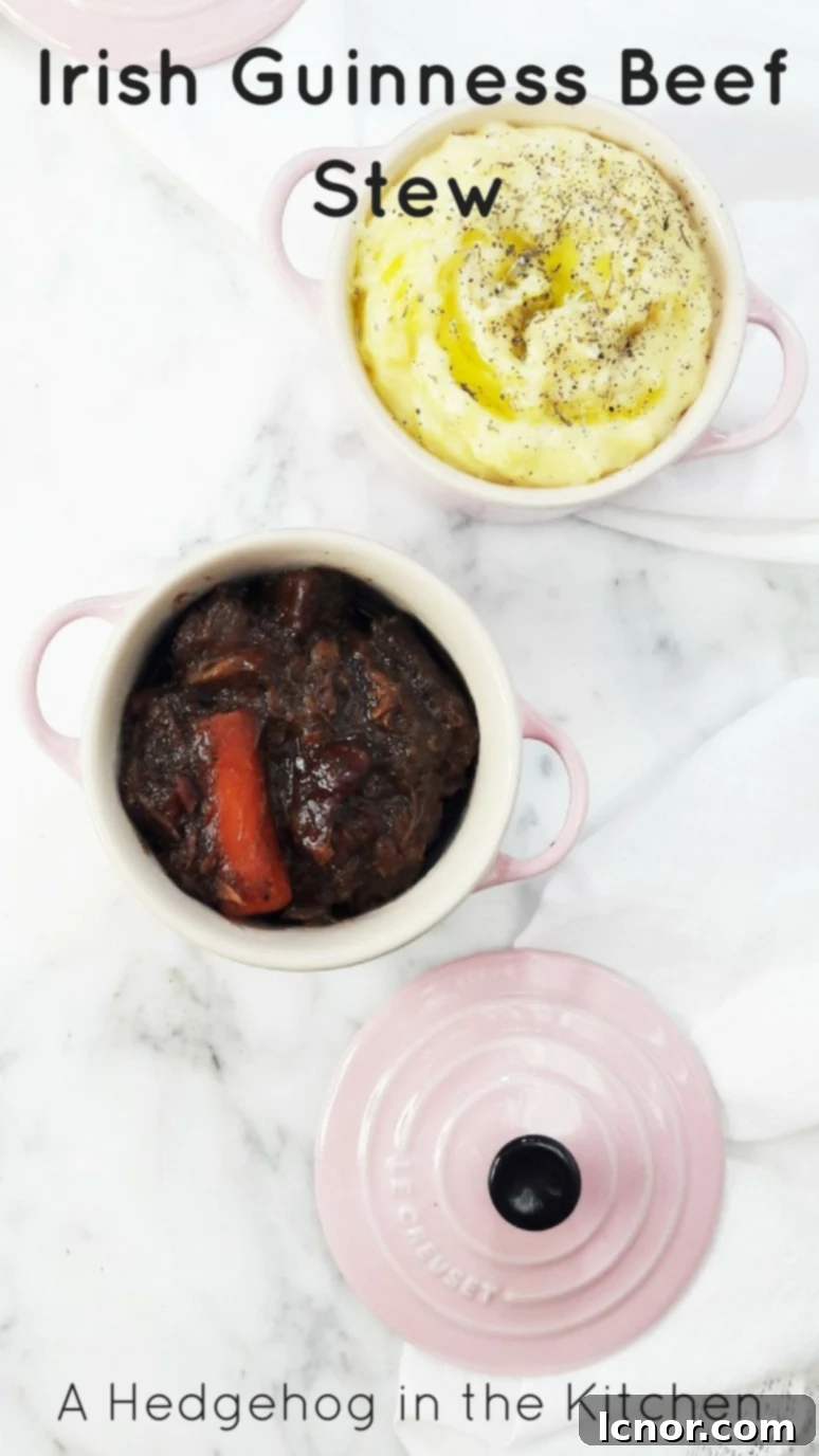 Irish Guinness beef stew. The perfect St. Patrick's Day meal. | ahedgehoginthekitchen.com