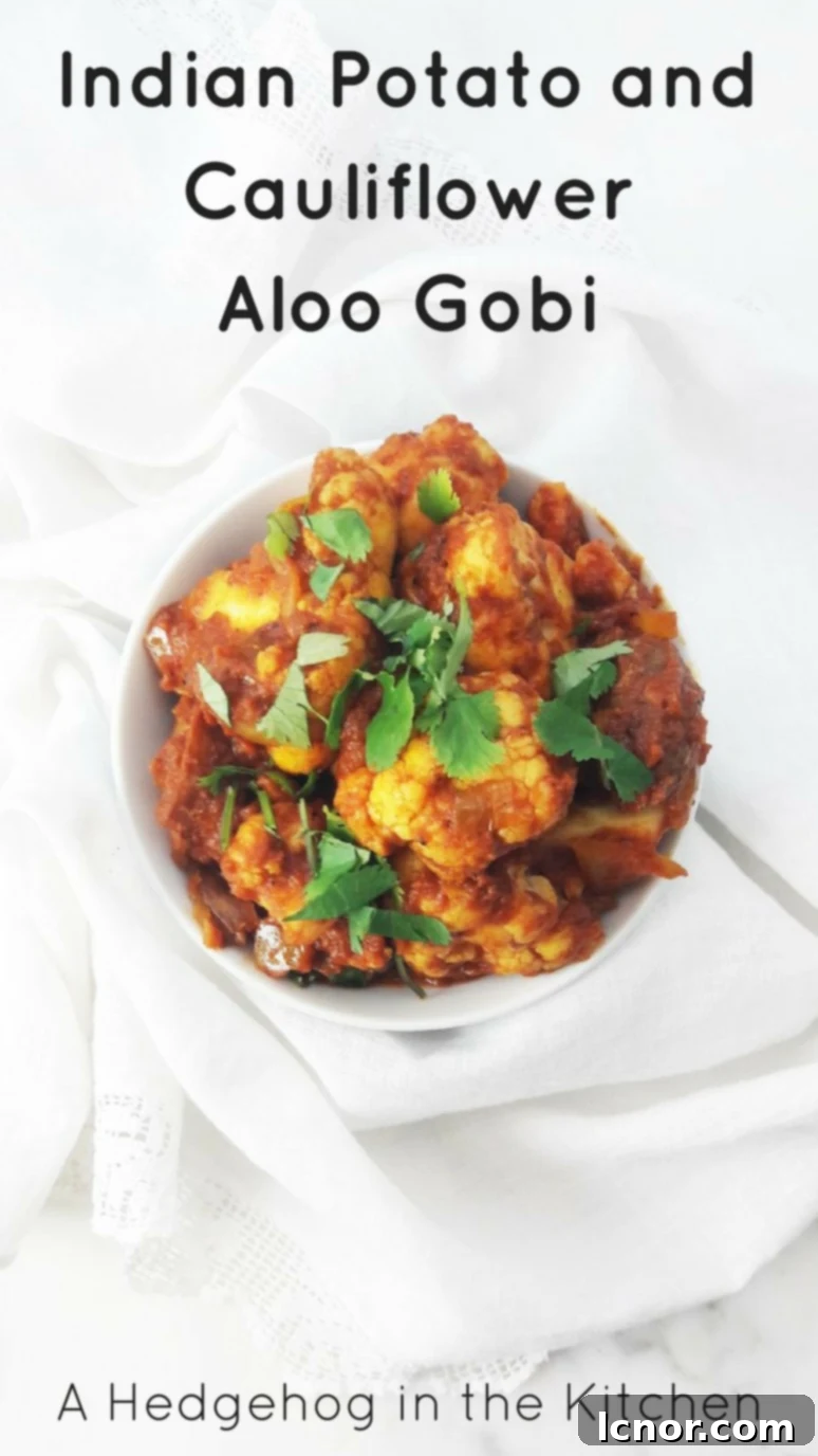 Potato and cauliflower aloo gobi recipe. A healthy + easy Indian lunch or dinner. | ahedgehoginthekitchen.com
