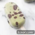Sugar-free matcha chocolate popsicles. | ahedgehoginthekitchen.com