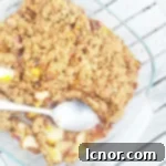 Peach Nectarine Mango Crumble. An easy, healthy, and delicious dessert recipe that everyone will love, including kids who don't like fruit!