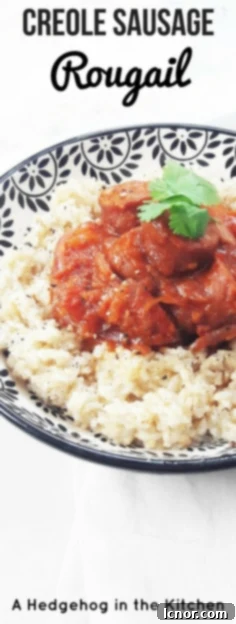 Creole sausage rougail. Our favorite recipe from Reunion Island. | ahedgehoginthekitchen.com