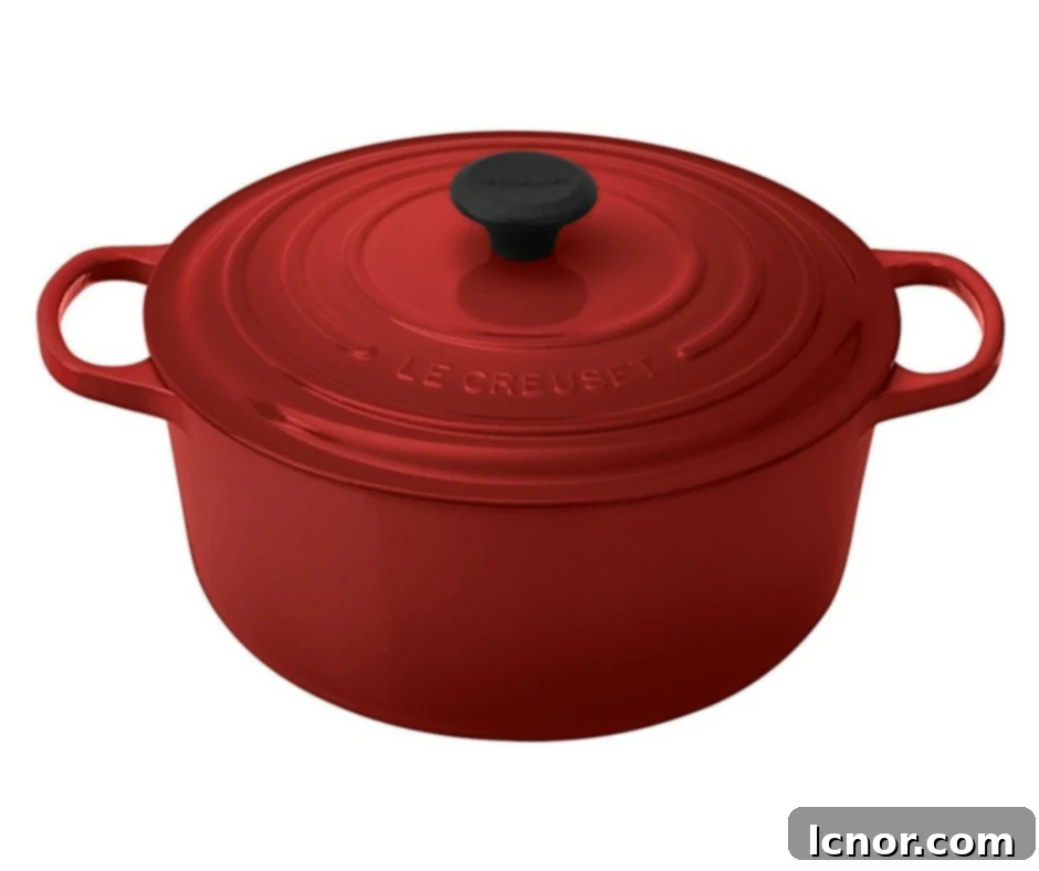 Gift Guide from Our Parisian Home. Le Creuset Red Dutch Oven. | ahedgehoginthekitchen.com