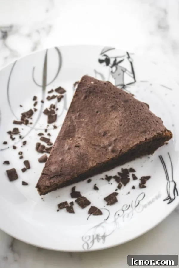 Moelleux au Chocolat French Fondant Cake on a plate