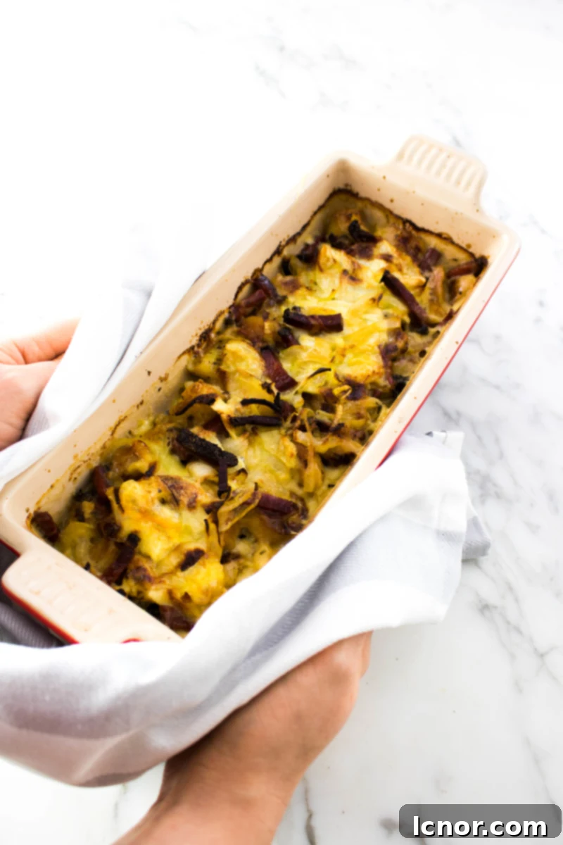 Tartiflette (French and Potato Cheese Recipe) - ahedgehoginthekitchen.com