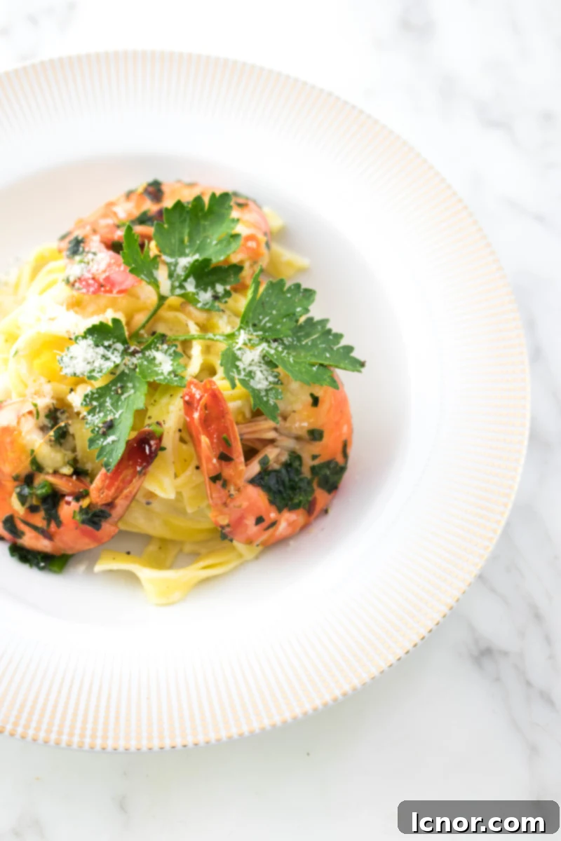 Shrimp Fettuccine Alfredo - ahedgehoginthekitchen.com