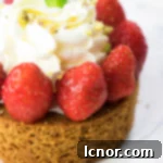 Fresh Strawberry Pie with shortbread & cream, ideal for a delicious dessert