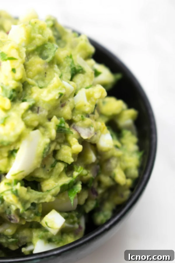 Close-up of Creamy Nicaraguan Guacamole